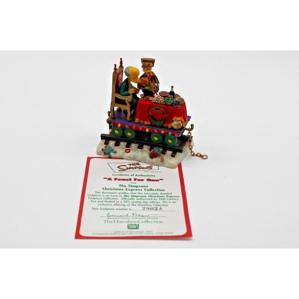 The Simpsons "A Feast for One" Christmas Express Collection Train CoA # 2802A